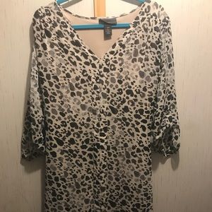 Cheetah print dress.